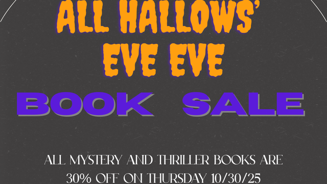 Mystery and Thriller Book Sale October 2025.png